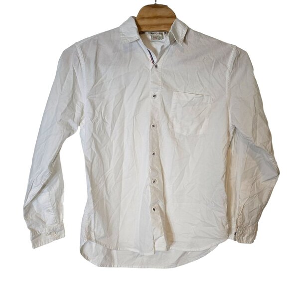 Carbon 2 Cobalt Button Up White Dress Shirt Size Large Long‎ Sleeves - Picture 2 of 6